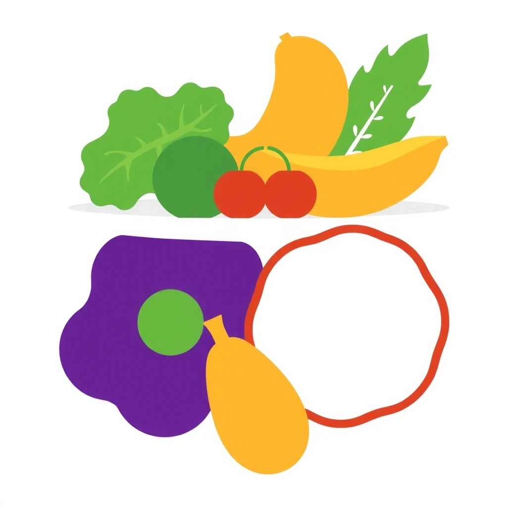 Εικονίδιο πιάτου με υγιεινά τρόφιμα, συμβολίζοντας την ισορροπημένη διατροφή