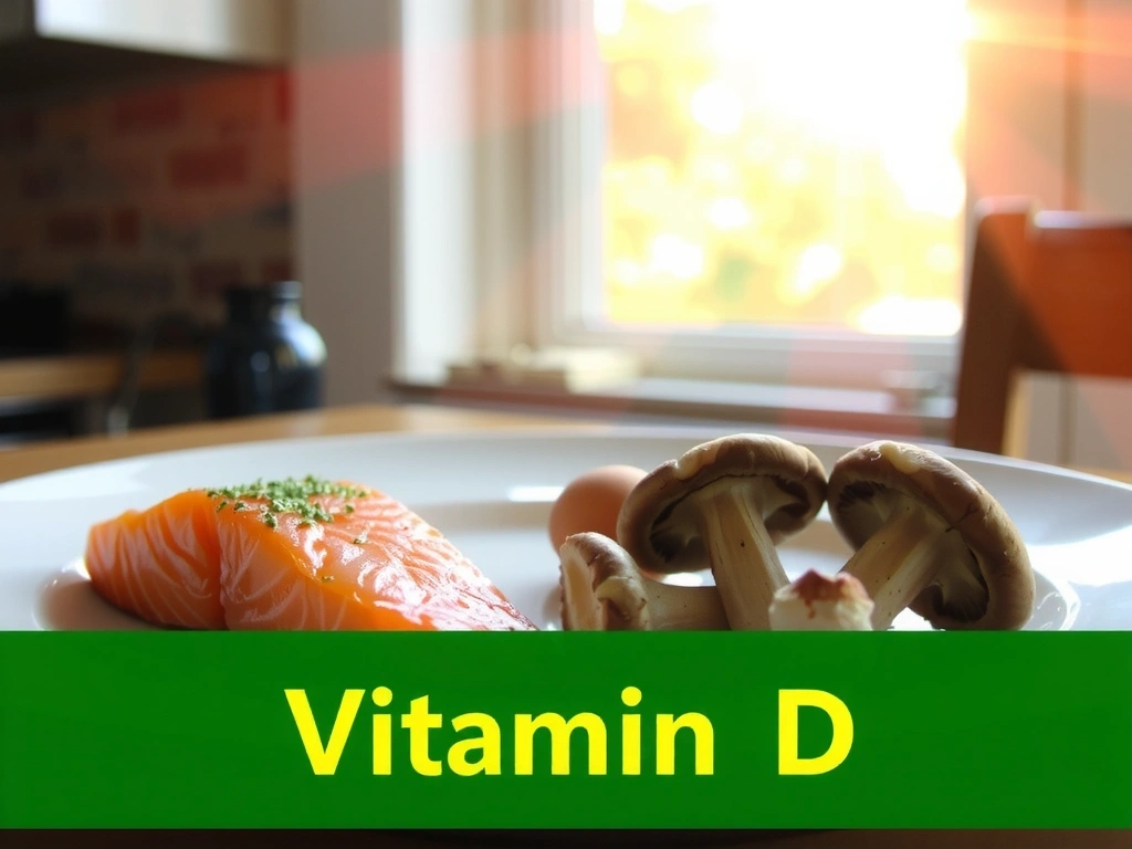 Εικόνα ηλιοφάνειας και τροφών πλούσιων σε βιταμίνη D