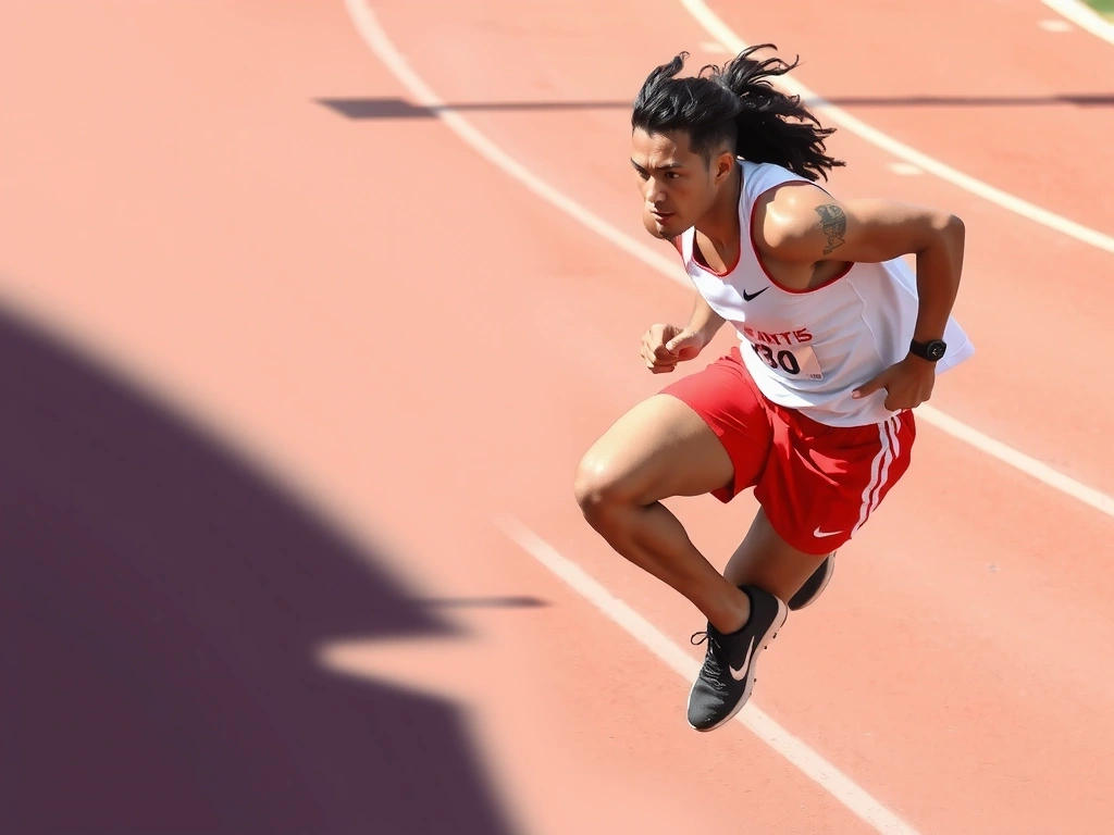 Εικόνα αθλητή που τρέχει, γεμάτος ενέργεια
