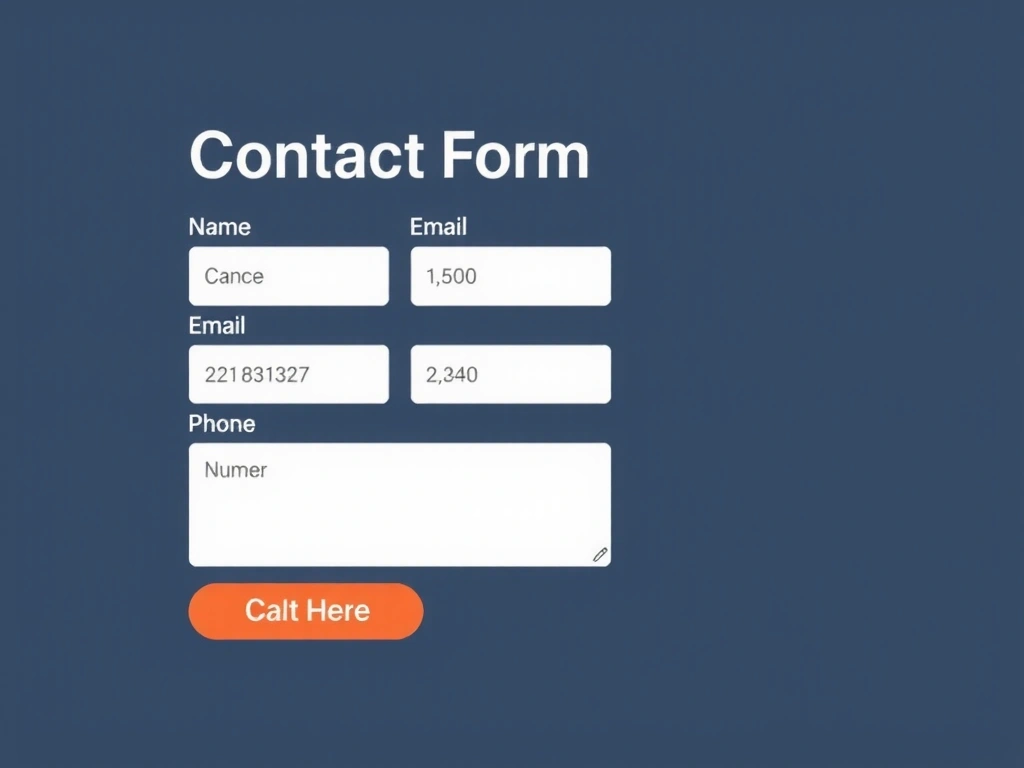 Εικονογράφηση φόρμας επικοινωνίας που συμπληρώνεται, με πεδία για όνομα, email και τηλέφωνο.